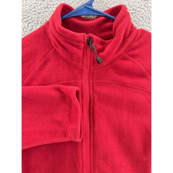 EDDIE BAUER Jacket Men's‎ XL Red First Ascent Fleece Lightweight Full Zip - Picture 1 of 15